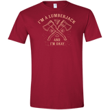 T-Shirts Cardinal Red / S I'm a Lumberjack Men's Semi-Fitted Softstyle