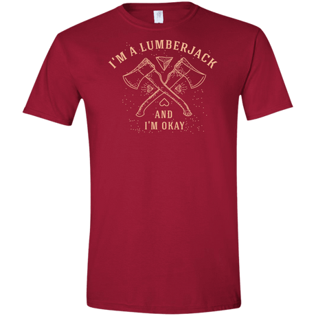 T-Shirts Cardinal Red / S I'm a Lumberjack Men's Semi-Fitted Softstyle
