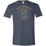T-Shirts Heather Navy / S I'm a Lumberjack Men's Semi-Fitted Softstyle