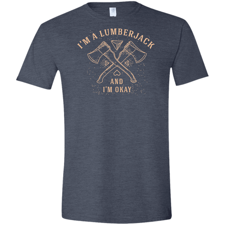 T-Shirts Heather Navy / S I'm a Lumberjack Men's Semi-Fitted Softstyle