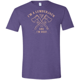 T-Shirts Heather Purple / S I'm a Lumberjack Men's Semi-Fitted Softstyle