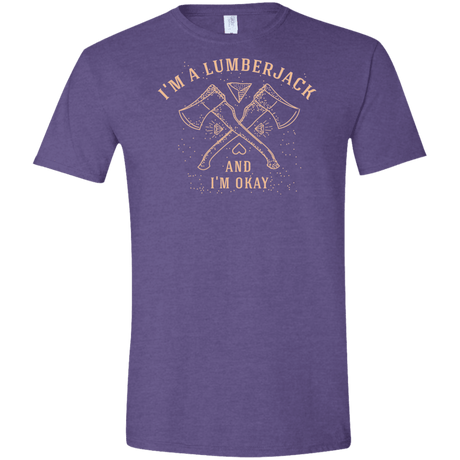 T-Shirts Heather Purple / S I'm a Lumberjack Men's Semi-Fitted Softstyle