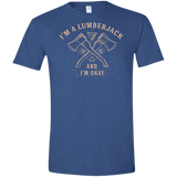 T-Shirts Heather Royal / X-Small I'm a Lumberjack Men's Semi-Fitted Softstyle