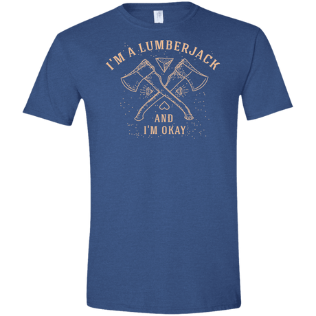 T-Shirts Heather Royal / X-Small I'm a Lumberjack Men's Semi-Fitted Softstyle