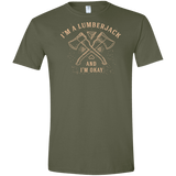 T-Shirts Military Green / S I'm a Lumberjack Men's Semi-Fitted Softstyle