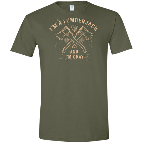 T-Shirts Military Green / S I'm a Lumberjack Men's Semi-Fitted Softstyle