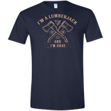 T-Shirts Navy / X-Small I'm a Lumberjack Men's Semi-Fitted Softstyle