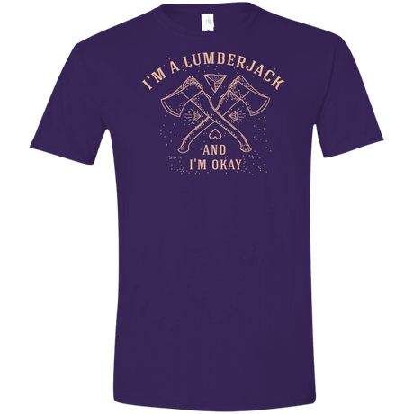 T-Shirts Purple / S I'm a Lumberjack Men's Semi-Fitted Softstyle