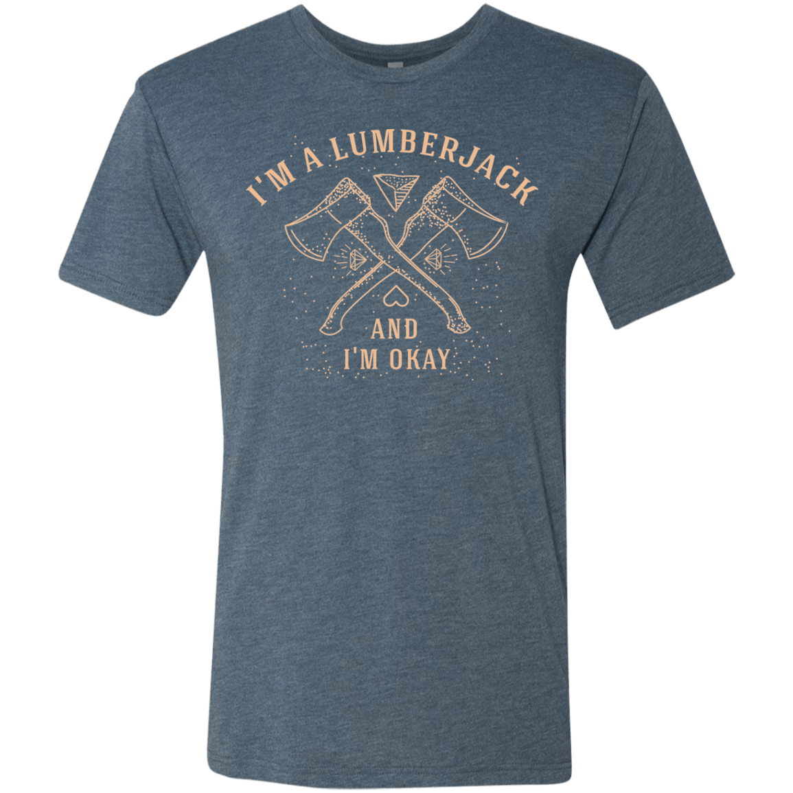 T-Shirts Indigo / S I'm a Lumberjack Men's Triblend T-Shirt