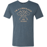 T-Shirts Indigo / S I'm a Lumberjack Men's Triblend T-Shirt