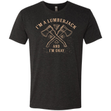 T-Shirts Vintage Black / S I'm a Lumberjack Men's Triblend T-Shirt