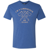 T-Shirts Vintage Royal / S I'm a Lumberjack Men's Triblend T-Shirt