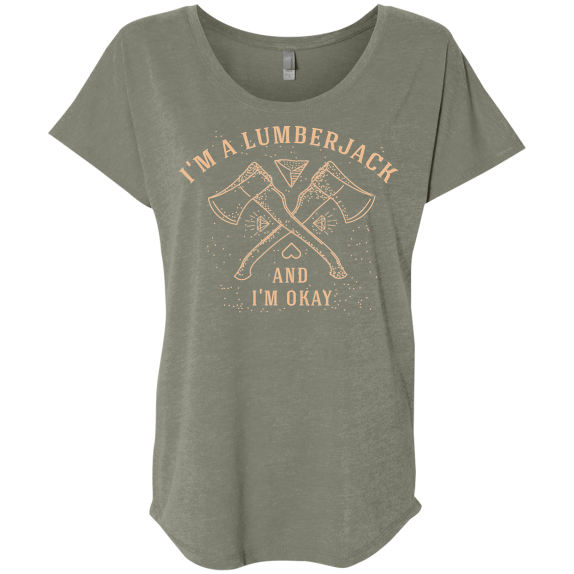 T-Shirts Venetian Grey / X-Small I'm a Lumberjack Triblend Dolman Sleeve