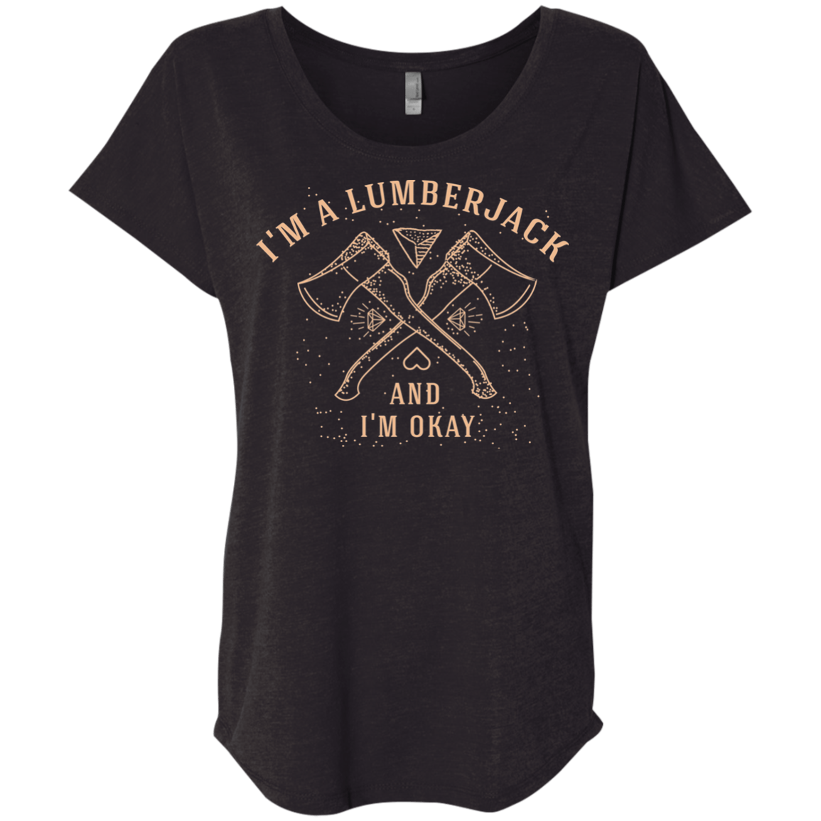 T-Shirts Vintage Black / X-Small I'm a Lumberjack Triblend Dolman Sleeve