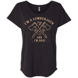 T-Shirts Vintage Black / X-Small I'm a Lumberjack Triblend Dolman Sleeve