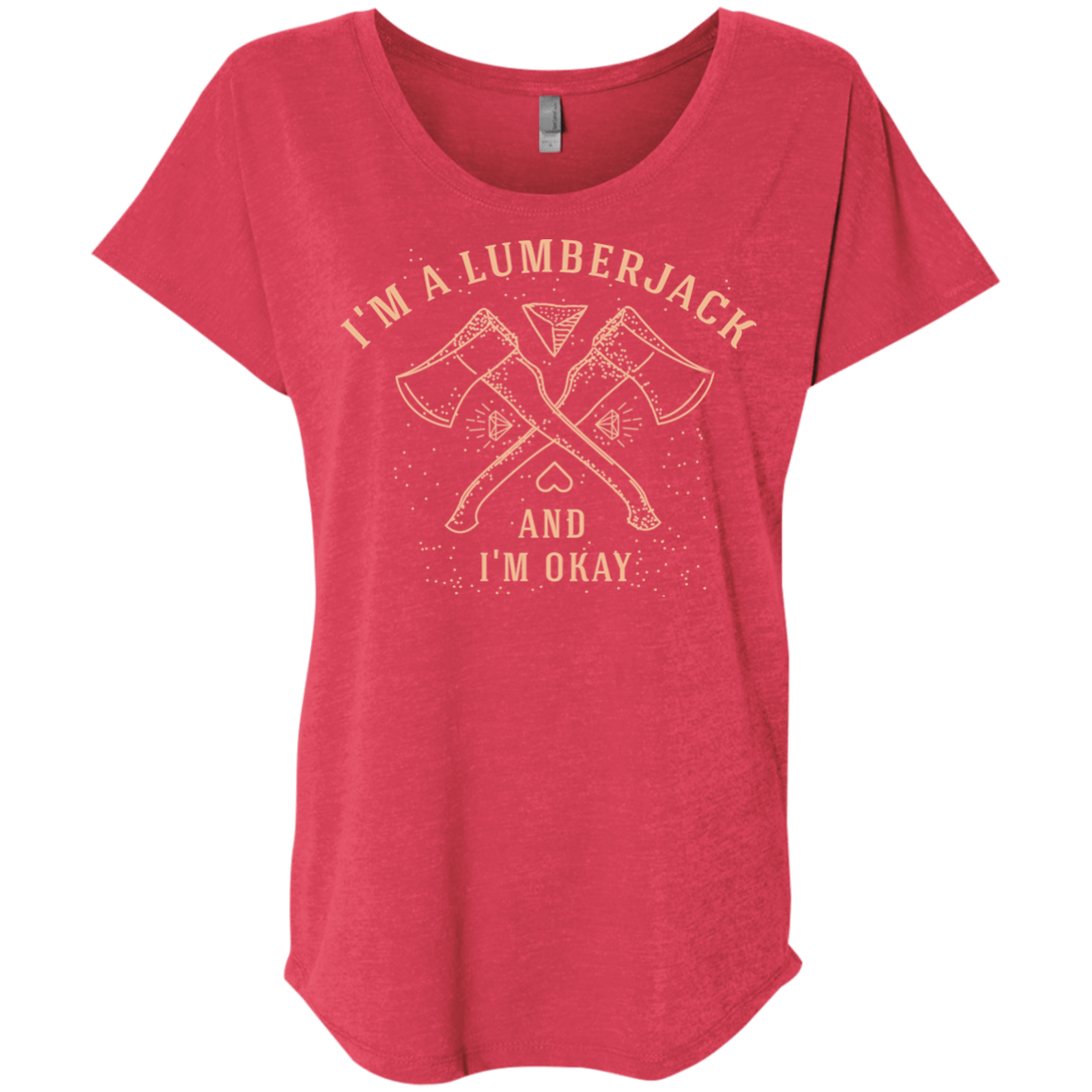 T-Shirts Vintage Red / X-Small I'm a Lumberjack Triblend Dolman Sleeve