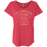 T-Shirts Vintage Red / X-Small I'm a Lumberjack Triblend Dolman Sleeve