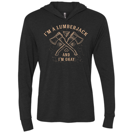 T-Shirts Vintage Black / X-Small I'm a Lumberjack Triblend Long Sleeve Hoodie Tee