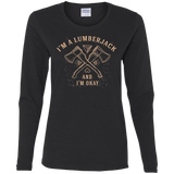T-Shirts Black / S I'm a Lumberjack Women's Long Sleeve T-Shirt