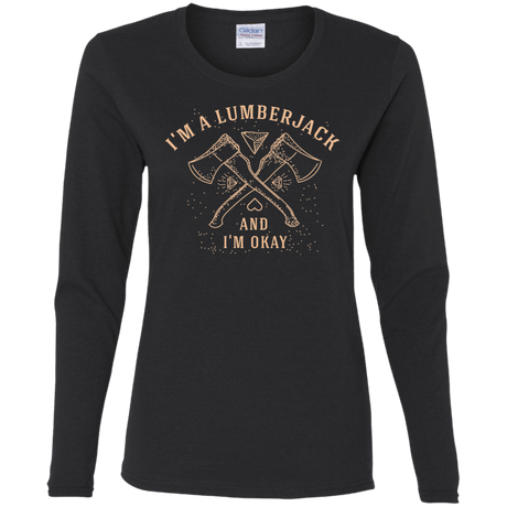 T-Shirts Black / S I'm a Lumberjack Women's Long Sleeve T-Shirt