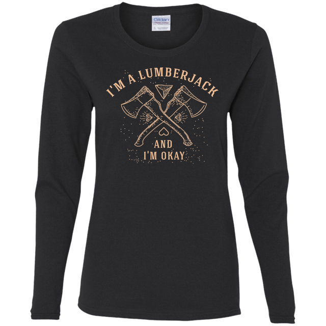 T-Shirts Black / S I'm a Lumberjack Women's Long Sleeve T-Shirt