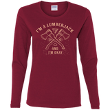 T-Shirts Cardinal / S I'm a Lumberjack Women's Long Sleeve T-Shirt