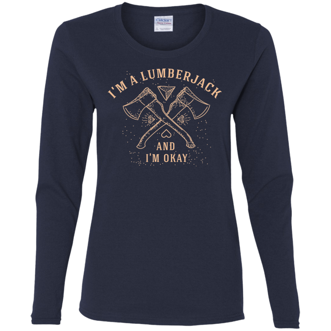 T-Shirts Navy / S I'm a Lumberjack Women's Long Sleeve T-Shirt