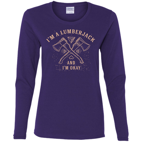 T-Shirts Purple / S I'm a Lumberjack Women's Long Sleeve T-Shirt