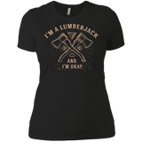 T-Shirts Black / X-Small I'm a Lumberjack Women's Premium T-Shirt