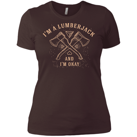 T-Shirts Dark Chocolate / X-Small I'm a Lumberjack Women's Premium T-Shirt