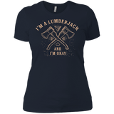 T-Shirts Midnight Navy / X-Small I'm a Lumberjack Women's Premium T-Shirt
