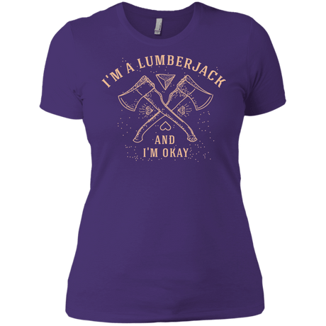 T-Shirts Purple Rush/ / X-Small I'm a Lumberjack Women's Premium T-Shirt