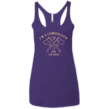 T-Shirts Purple Rush / X-Small I'm a Lumberjack Women's Triblend Racerback Tank