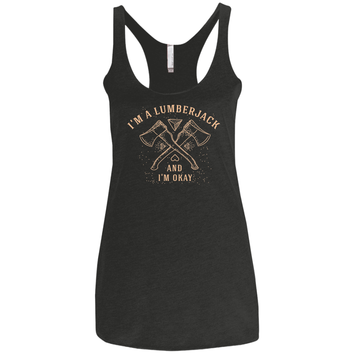 T-Shirts Vintage Black / X-Small I'm a Lumberjack Women's Triblend Racerback Tank