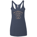 T-Shirts Vintage Navy / X-Small I'm a Lumberjack Women's Triblend Racerback Tank