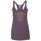 T-Shirts Vintage Purple / X-Small I'm a Lumberjack Women's Triblend Racerback Tank