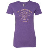 T-Shirts Purple Rush / S I'm a Lumberjack Women's Triblend T-Shirt