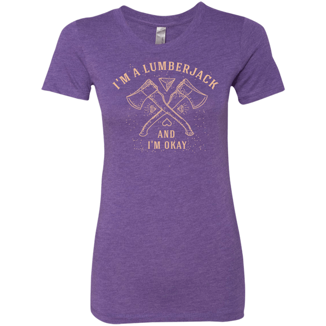 T-Shirts Purple Rush / S I'm a Lumberjack Women's Triblend T-Shirt