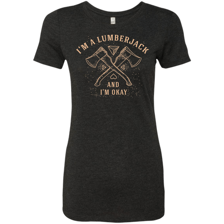T-Shirts Vintage Black / S I'm a Lumberjack Women's Triblend T-Shirt