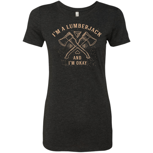 T-Shirts Vintage Black / Small I'm a Lumberjack Women's Triblend T-Shirt