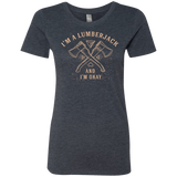 T-Shirts Vintage Navy / S I'm a Lumberjack Women's Triblend T-Shirt