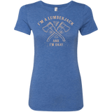T-Shirts Vintage Royal / S I'm a Lumberjack Women's Triblend T-Shirt