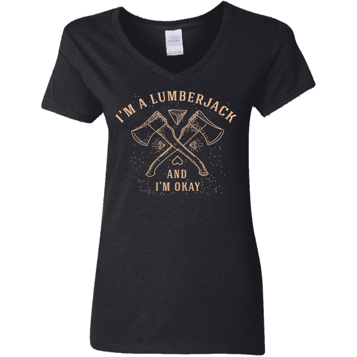 T-Shirts Black / S I'm a Lumberjack Women's V-Neck T-Shirt