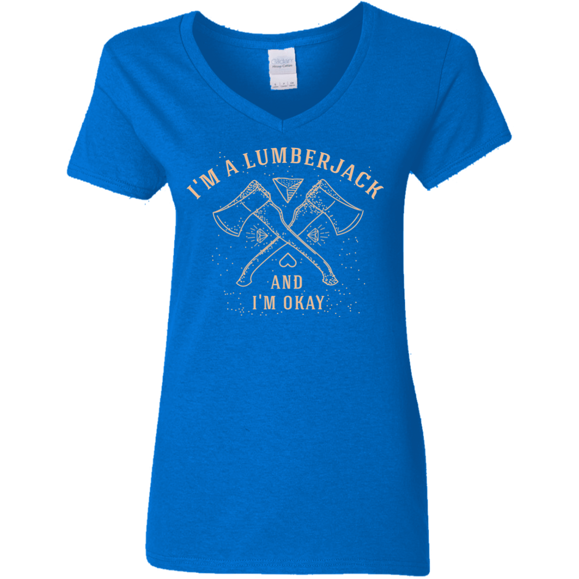 T-Shirts Royal / S I'm a Lumberjack Women's V-Neck T-Shirt