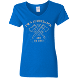 T-Shirts Royal / S I'm a Lumberjack Women's V-Neck T-Shirt