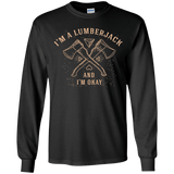 T-Shirts Black / YS I'm a Lumberjack Youth Long Sleeve T-Shirt