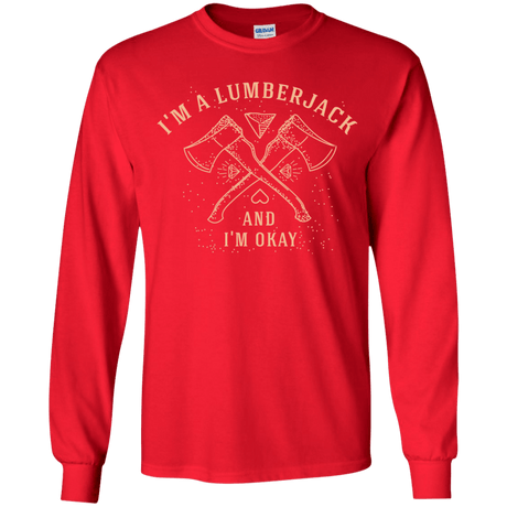 T-Shirts Red / YS I'm a Lumberjack Youth Long Sleeve T-Shirt