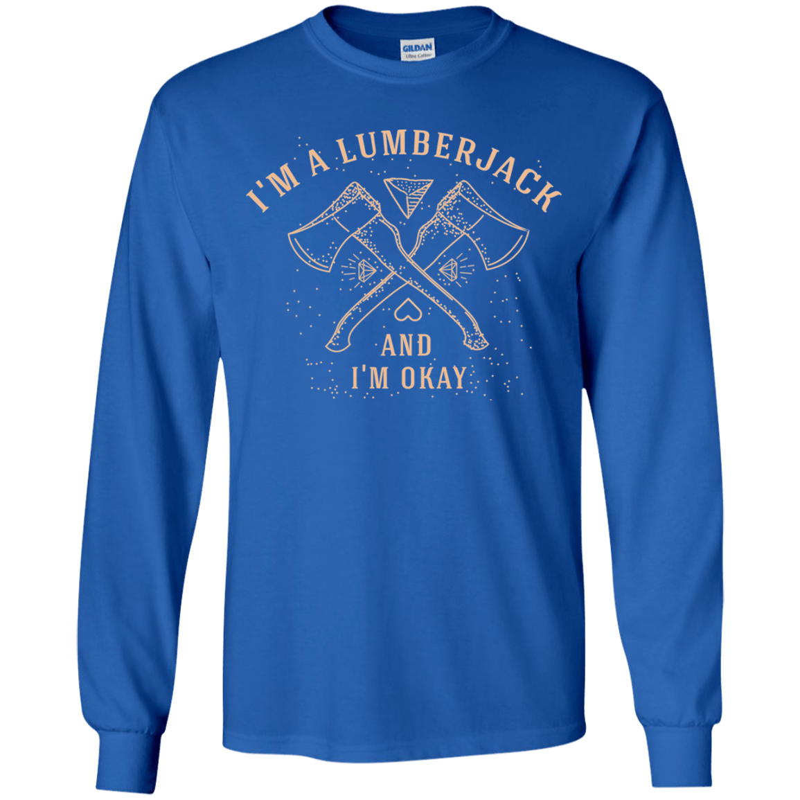 T-Shirts Royal / YS I'm a Lumberjack Youth Long Sleeve T-Shirt