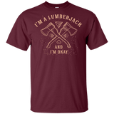 T-Shirts Maroon / YXS I'm a Lumberjack Youth T-Shirt