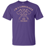 T-Shirts Purple / YXS I'm a Lumberjack Youth T-Shirt